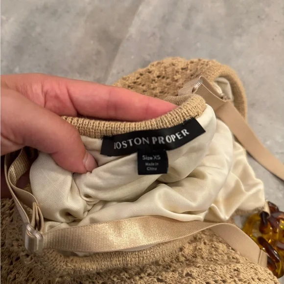 Boston Proper Beige Maxi Knit Dress | XS - Picture 9 of 9